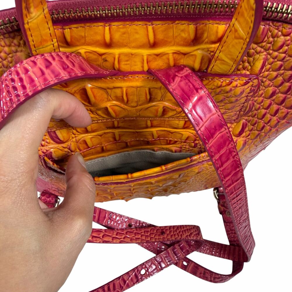 Brahmin Felicity Melbourne Leather Backpack Passion Fruit Sunset - Picture 9 of 12